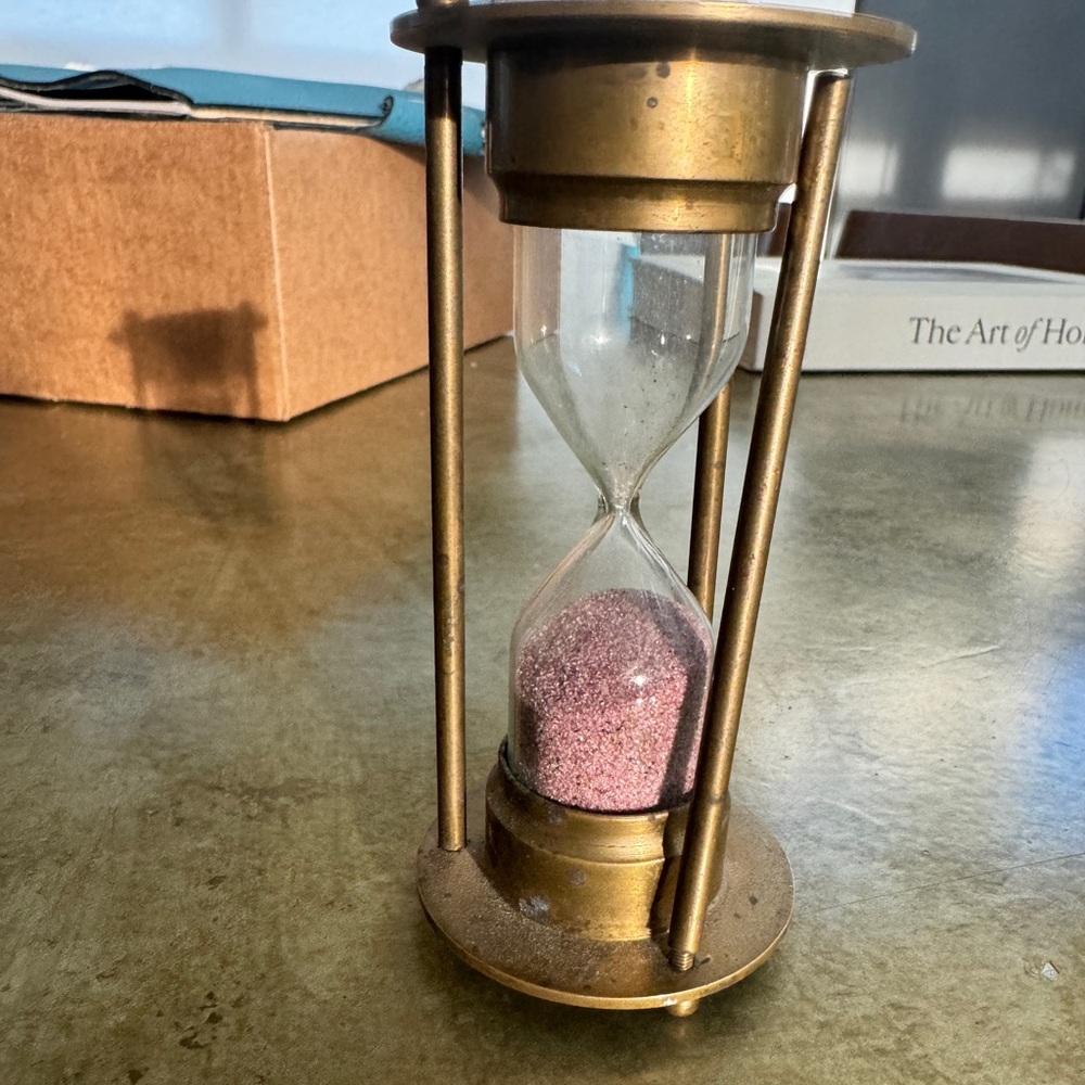 Antique Hourglass Sands Timer From India